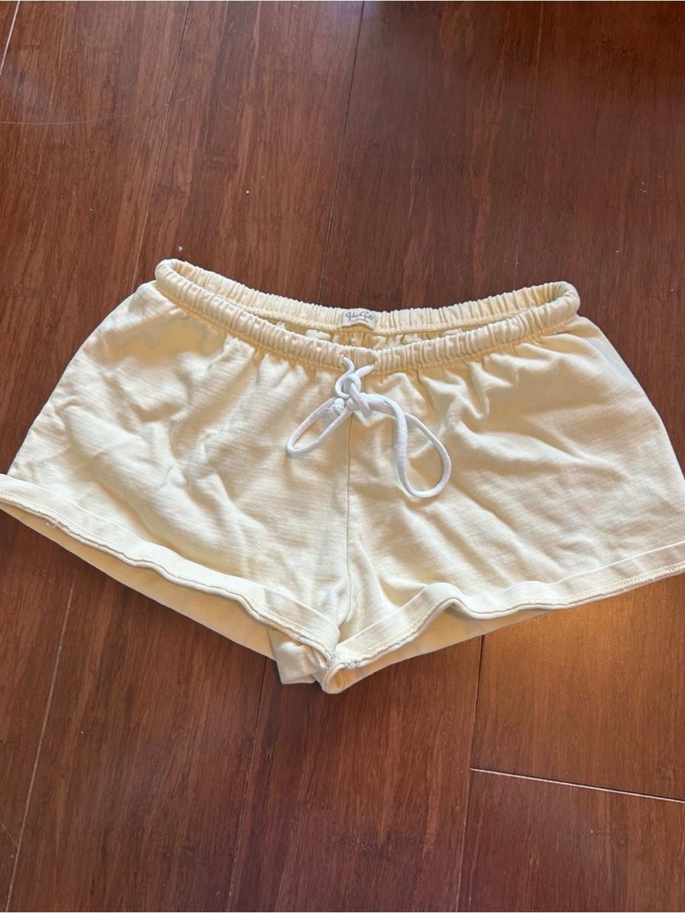 Brandy Melville Cream Drawstring Athletic Lounge Shorts